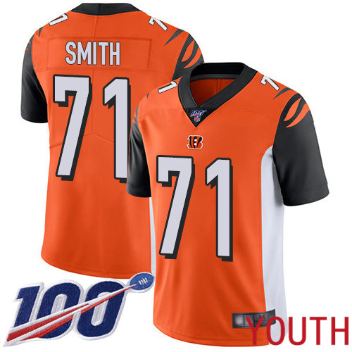 Cincinnati Bengals Limited Orange Youth Andre Smith Alternate Jersey NFL Footballl #71 100th Season Vapor Untouchable->women nfl jersey->Women Jersey